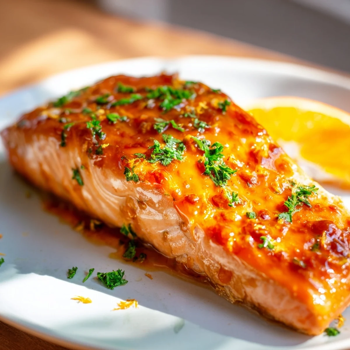 Baked Salmon with Orange Glaze