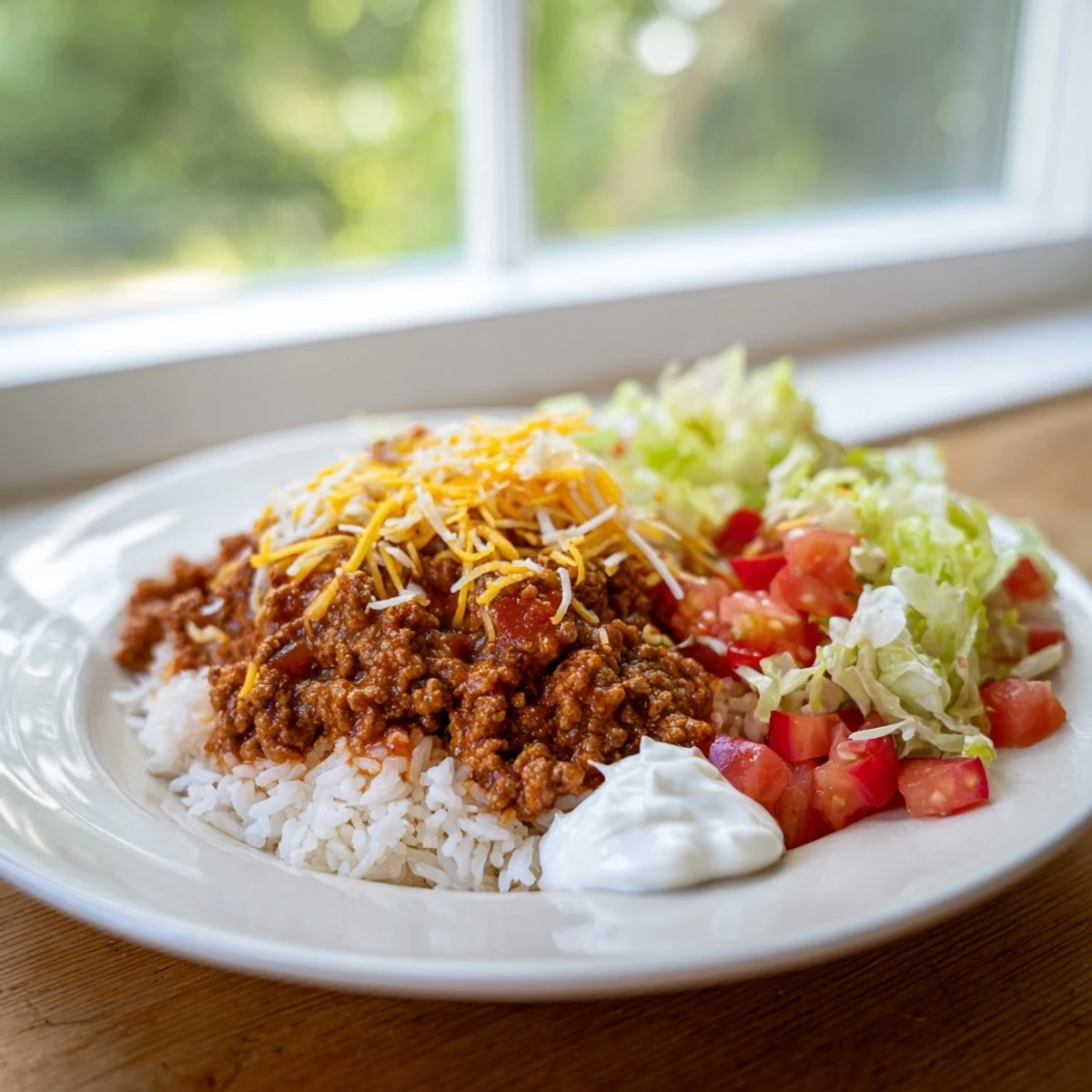 Golden-brown, grilled Beef Burritos with rice, cheese, and fresh toppings on a rustic wooden table.  