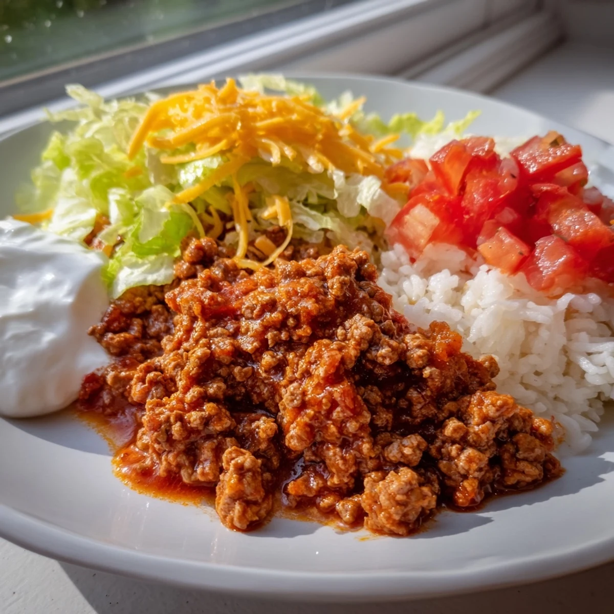 Freshly assembled Beef Burritos with rice, beef, and vegetables ready to be enjoyed.