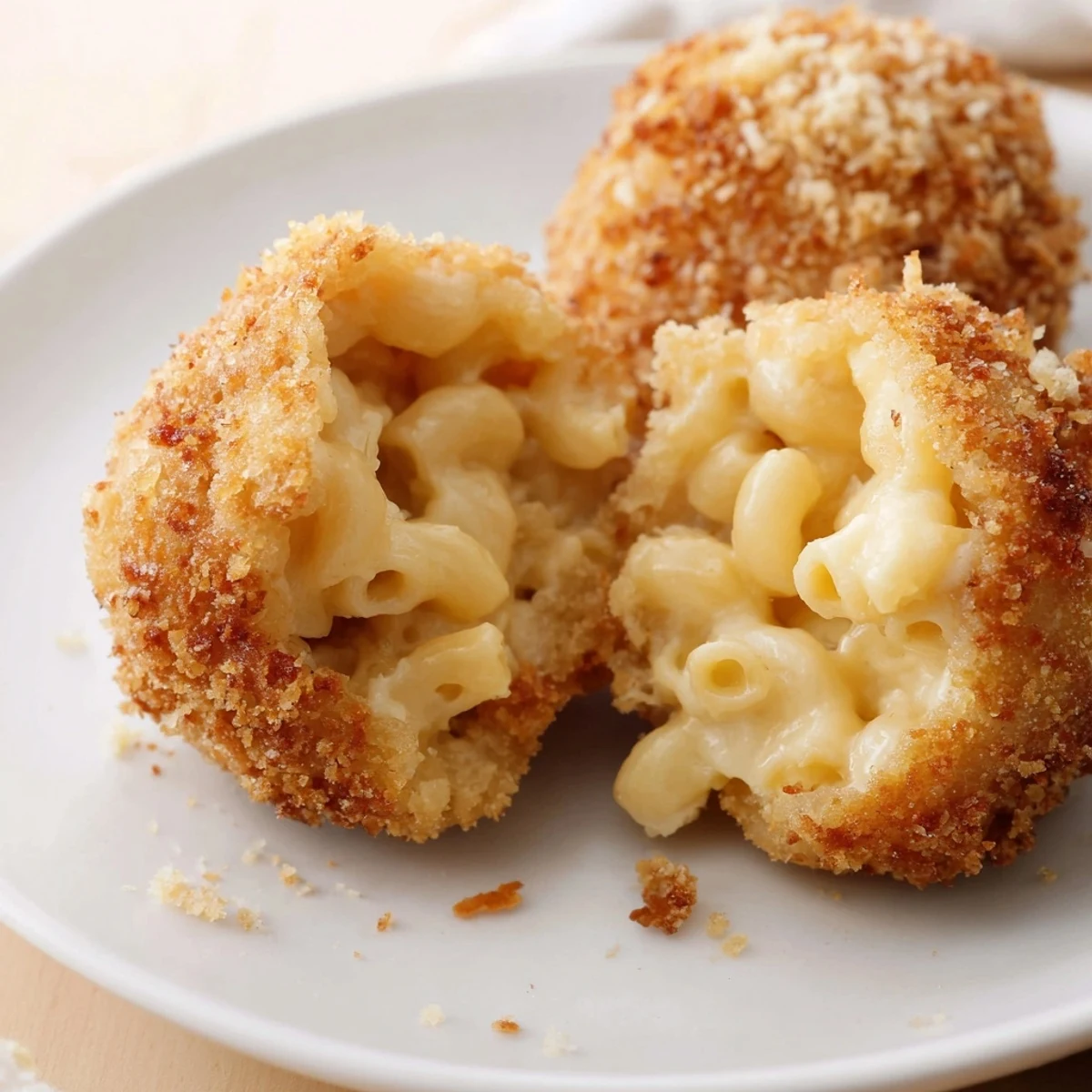 Homemade Fried Macaroni and Cheese Balls for a party appetizer, perfectly golden and served hot.