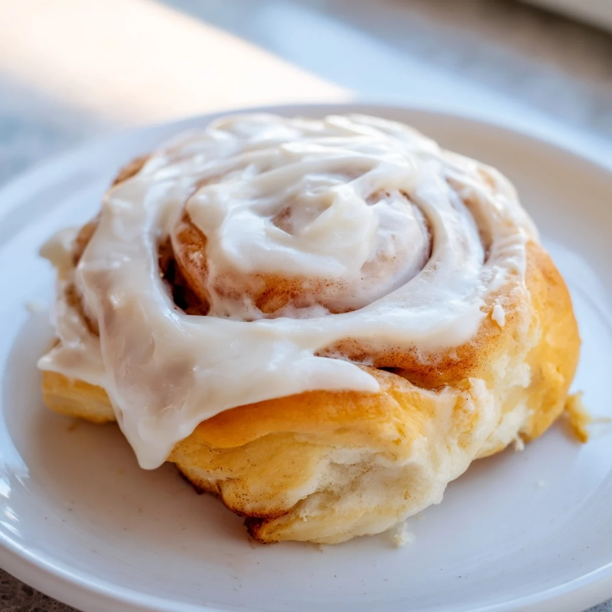 Warm keto cinnamon buns with golden tops, ready to serve on a white plate, ideal for a satisfying keto dessert.
