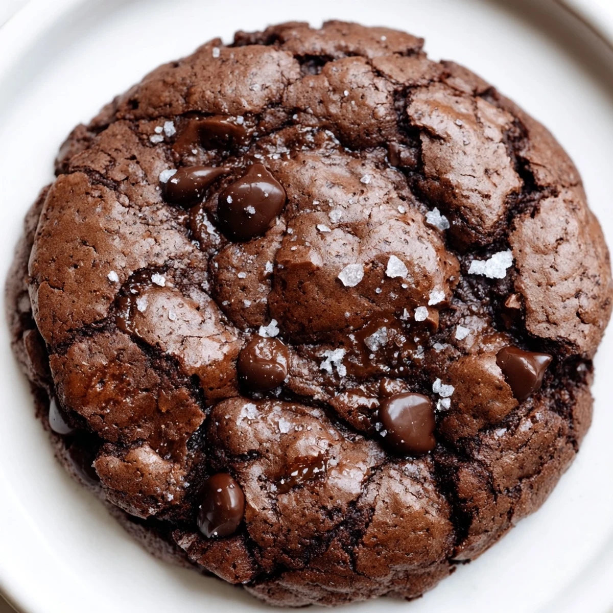 Freshly baked Gourmet Brownie Cookies with a crackled top and gooey chocolate center.