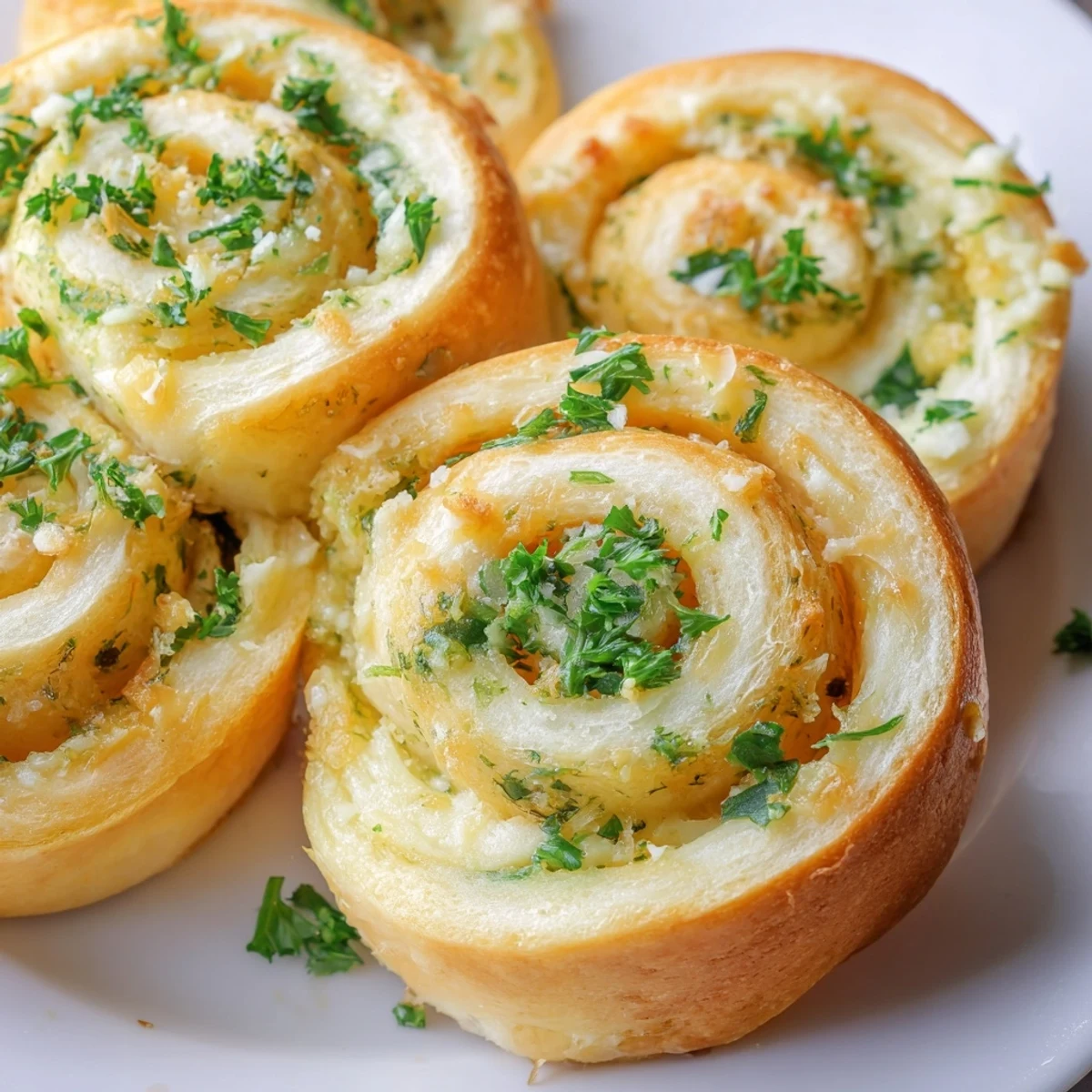 Warm homemade garlic bread rolls arranged in a baking pan ready to serve