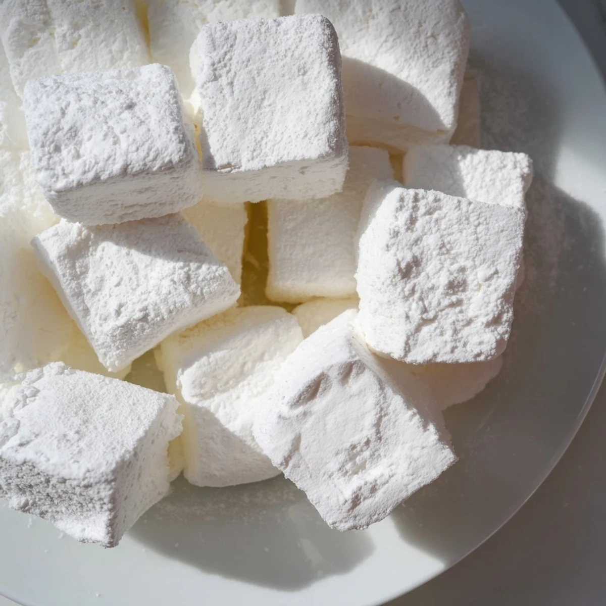 Soft pillowy homemade marshmallows ready for hot cocoa or holiday gift giving
