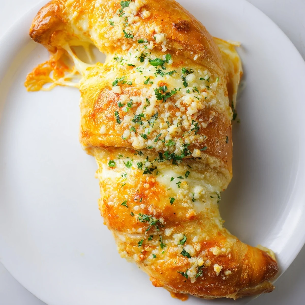 Freshly baked cheesy garlic butter rollups featuring golden crust and bubbling cheese filling ready for dipping