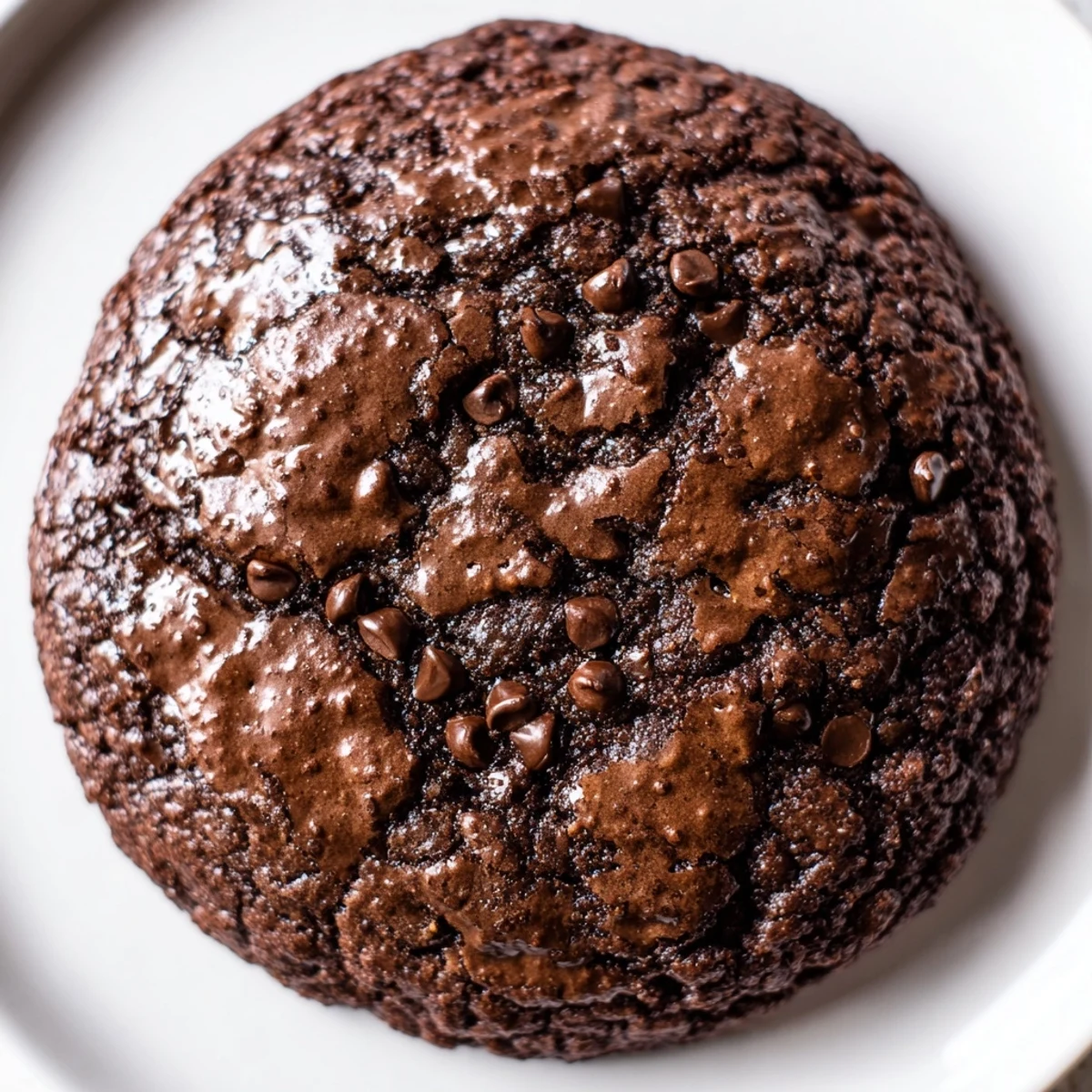 Freshly baked chocolate espresso cookies with crisp edges and soft centers