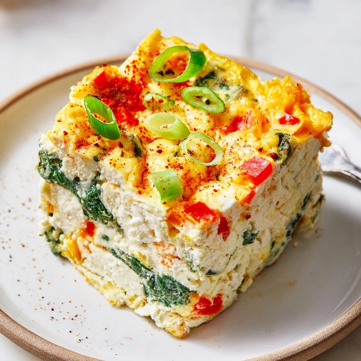 Creamy cottage center, herbs visible in High Protein Egg White Bites With Cottage Cheese