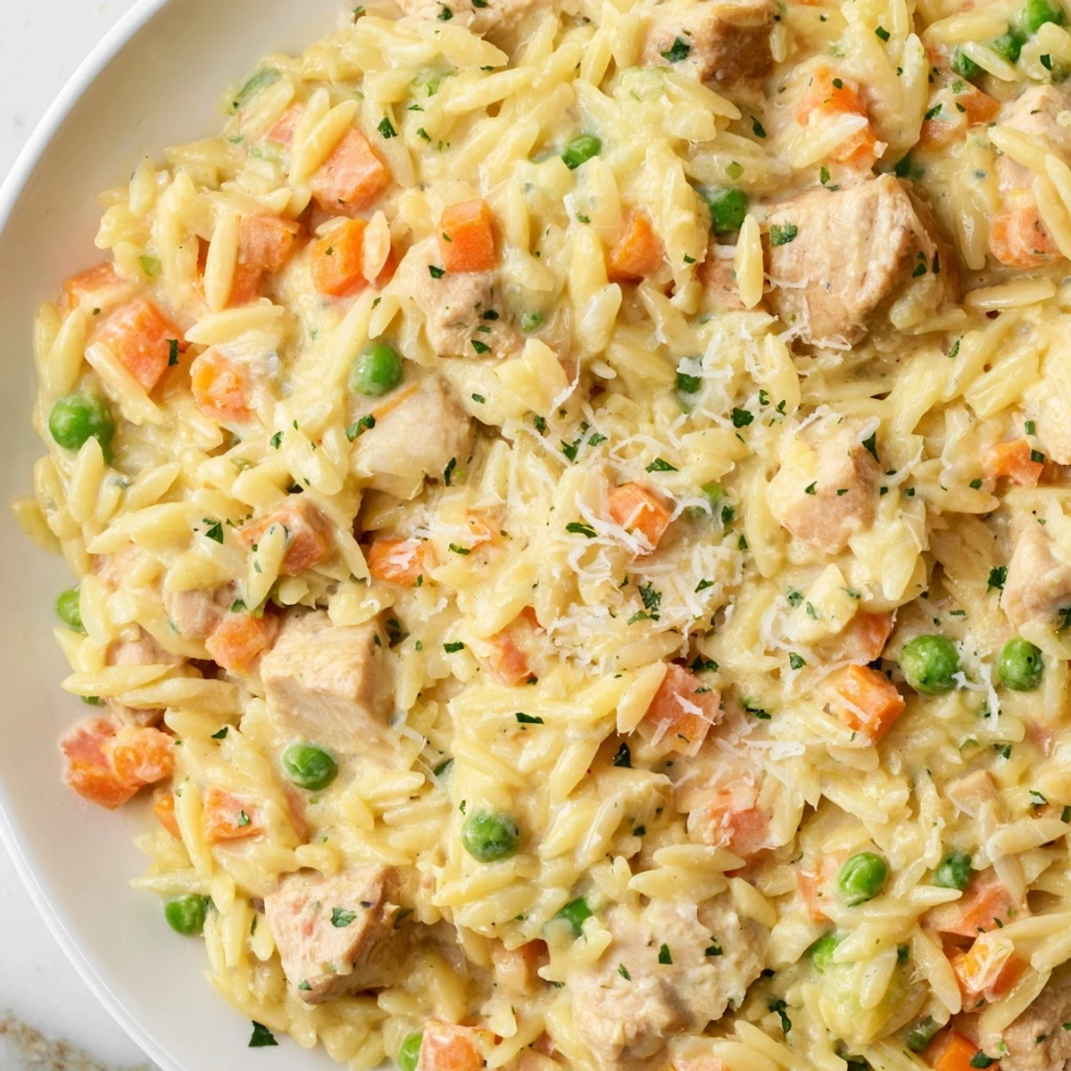 Creamy Chicken Pot Pie Orzo