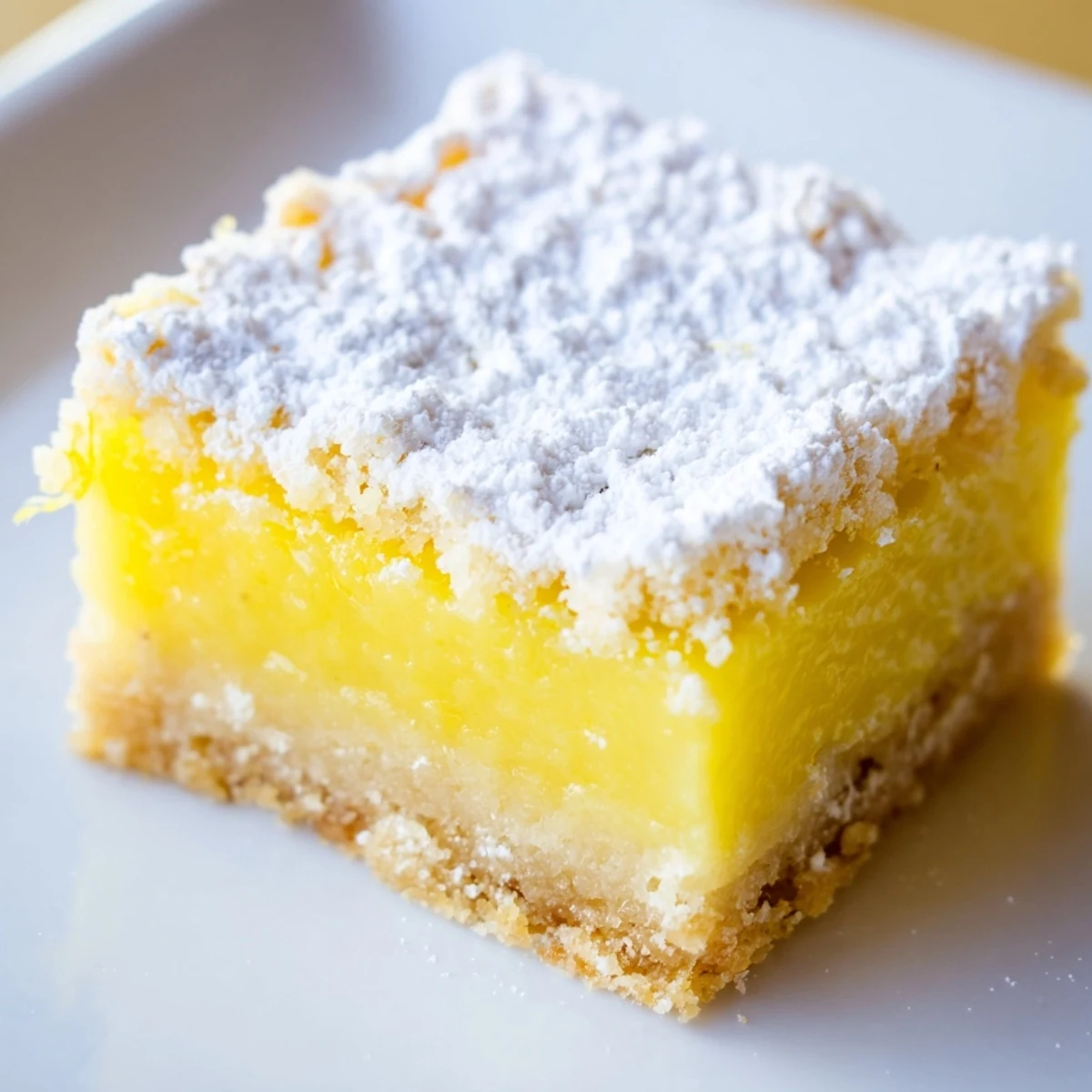 Bright and fresh simple lemon bars sliced into squares with a tangy yellow filling atop a buttery shortbread crust